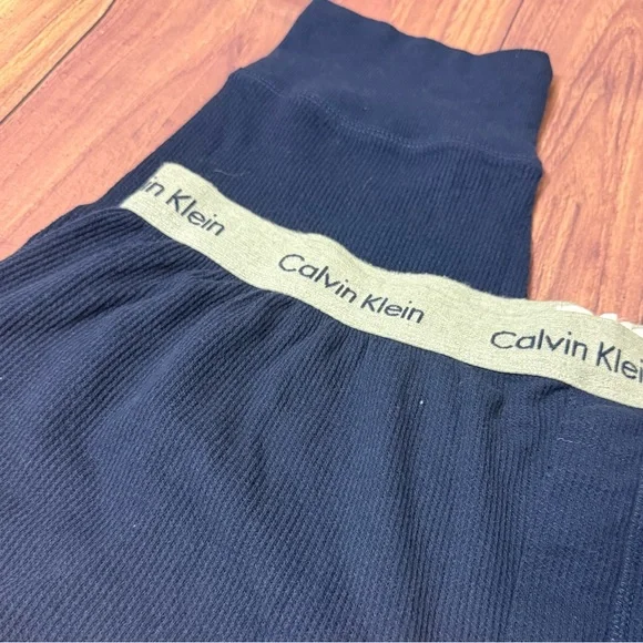 Men’s Size XL Calvin Klein Navy Waffle Knit Thermal Loungewear Joggers - Picture 5 of 13
